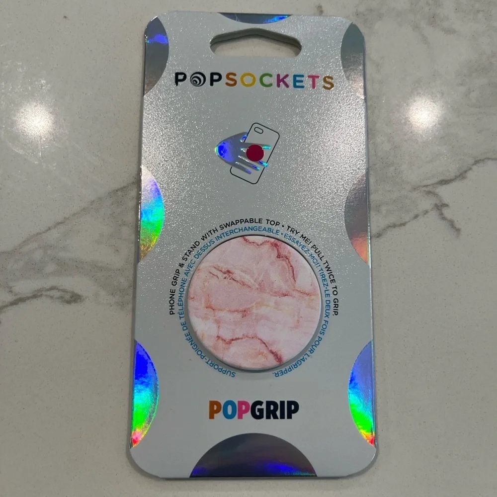 PopSockets PopGrip Marble Pink Phone Grip